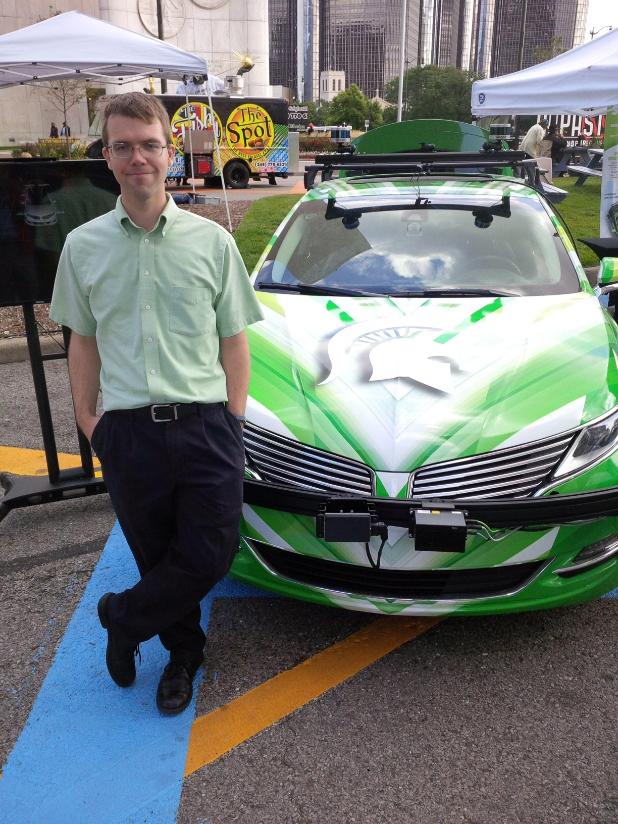 Daniel Kent, a PhD student in electrical engineering, is among the MSU students helping advance mobility technology in Michigan.
