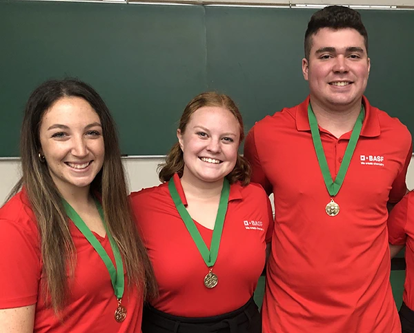These AES graduates are headed to full-time jobs: Samantha Powers to GM’s two-year track rotational program; Emme Darkowski as an account manager for Rockwell Automation; and Brennan Parks to Crowe Consulting.