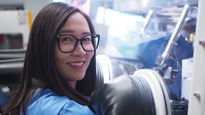 Assistant Professor Chengcheng Fang is boosting battery performance to help extend the range of electric vehicles. 