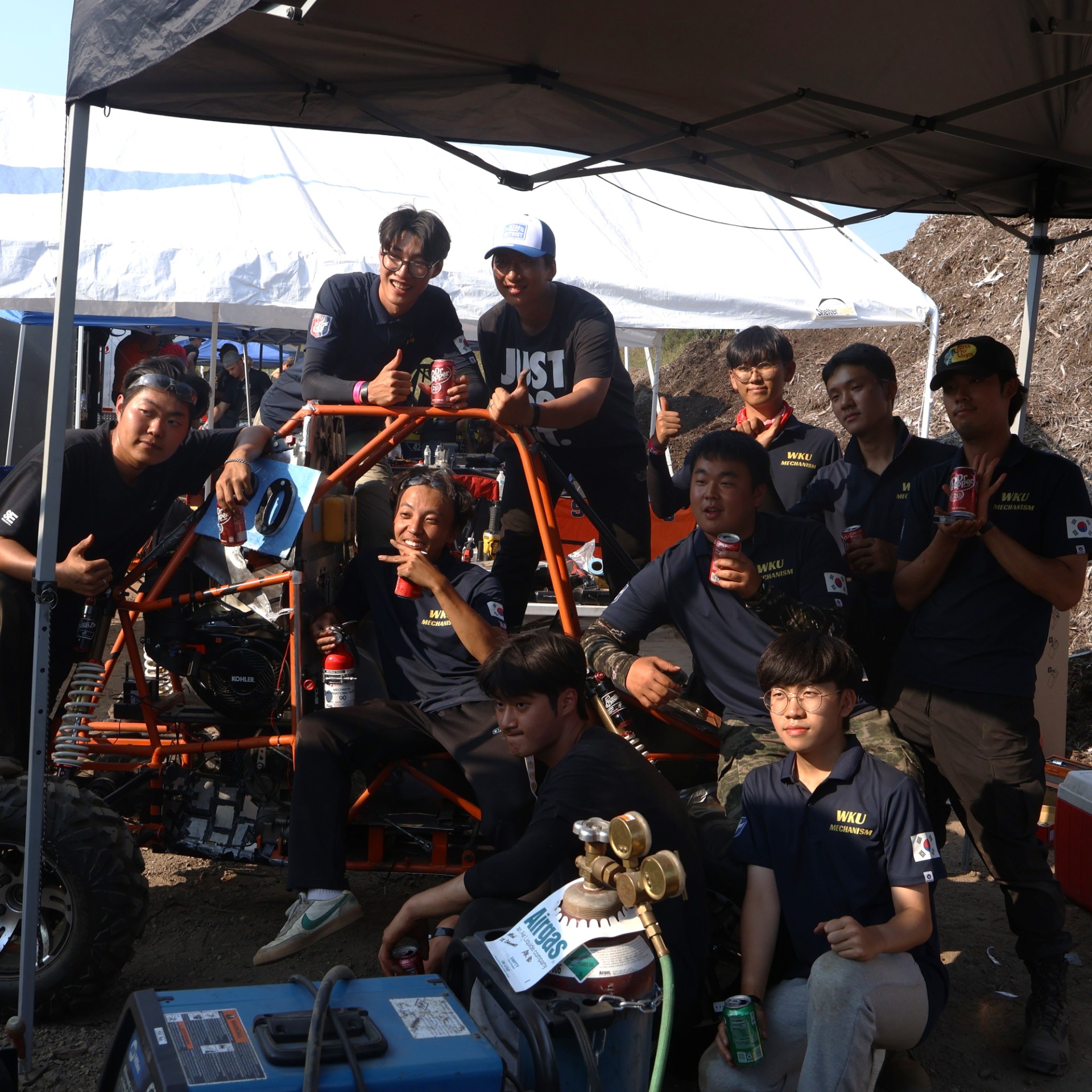 South Korea’s Wonkwang University Mechanism International Racing team. (Photo courtesy: MSU Baja Racing team)