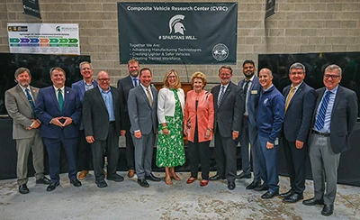 Dignitaries from MSU, MSU Engineering, the federal government and the U.S. Army celebrated the start of a $9 million, five-year project to create a new generation of autonomous vehicles.