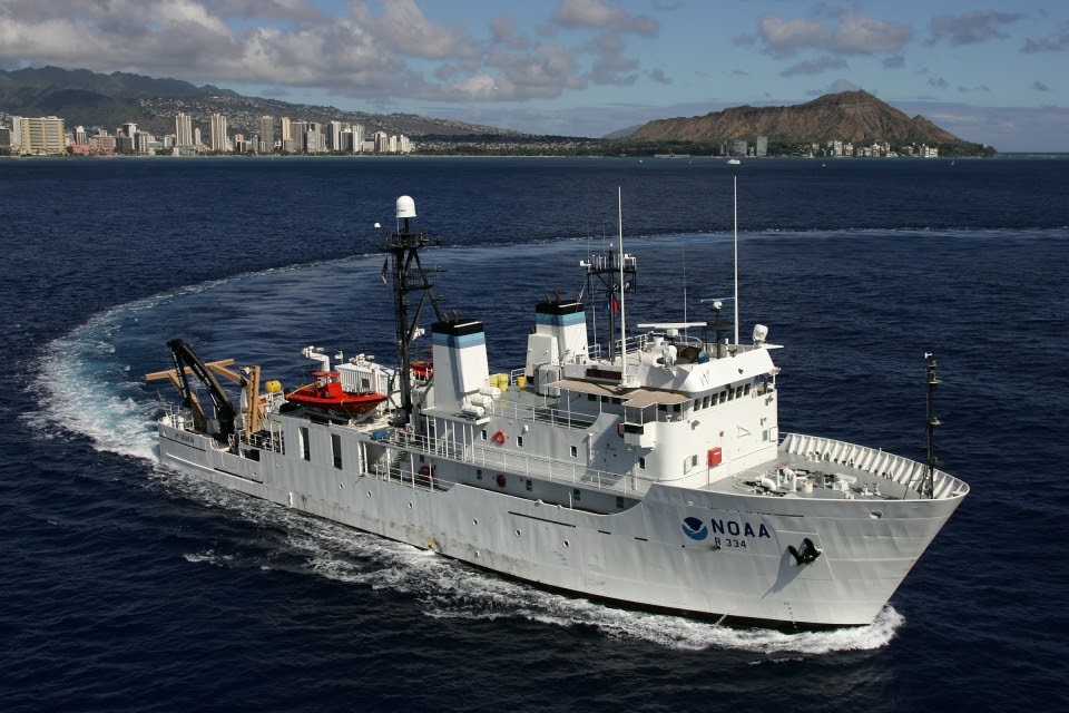 The Hi'ialakai is a NOAA dive platform, stationed in Honolulu.
