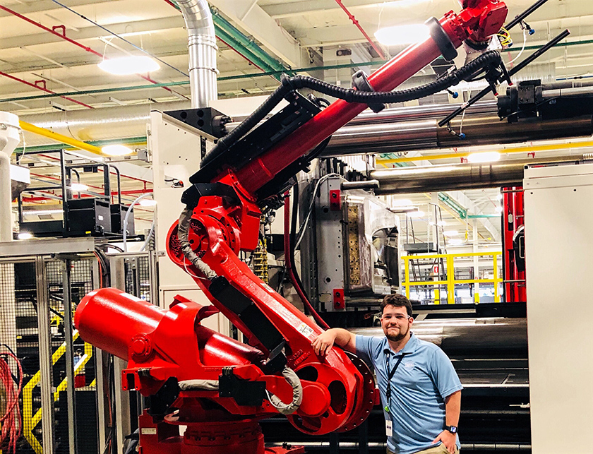 Justin LaBelle has returned to the IACMI Scale-Up Research Facility in Corktown and is among 43 IACMI interns nationwide.