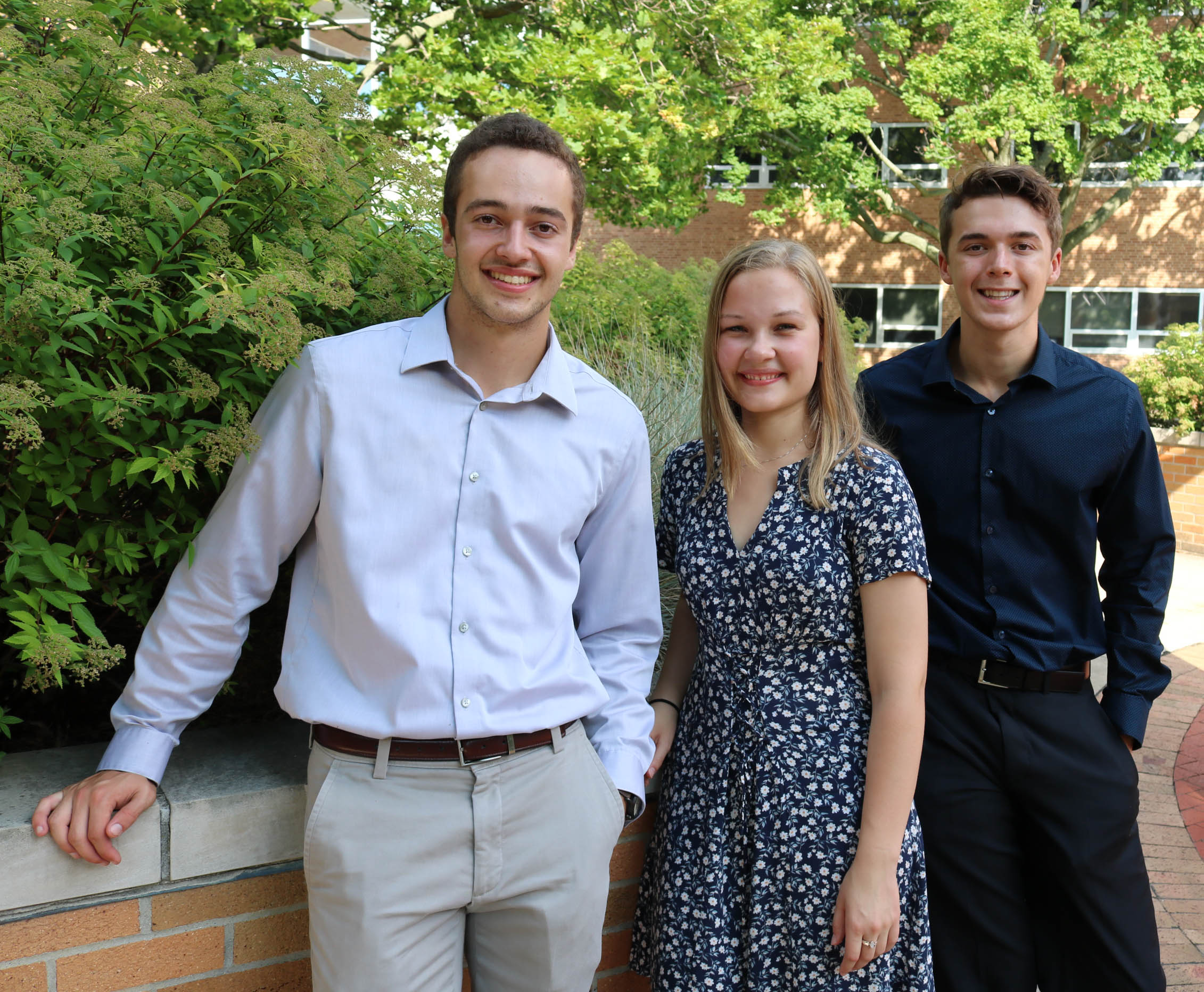 The newest Von Ehr Scholars are (from left) Matt Heilman, Katharine Walters, and Max Wiedemann.