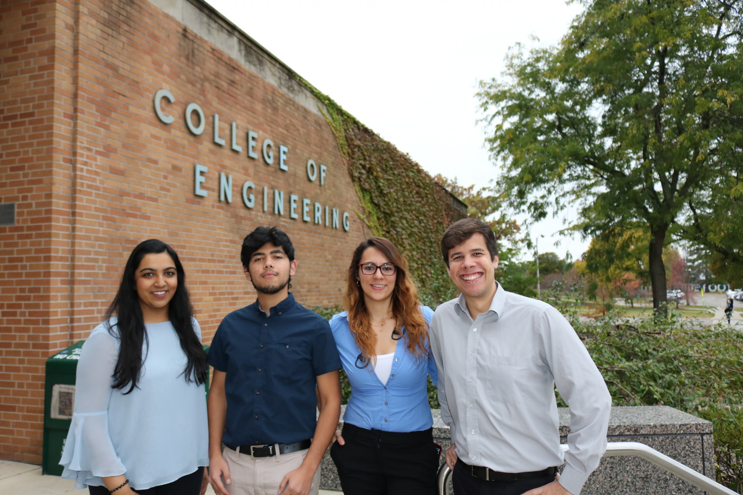 Spartan Engineering students Pooja Panguru, Ryan Aridi, Maria Castano and Thassyo Pinto
