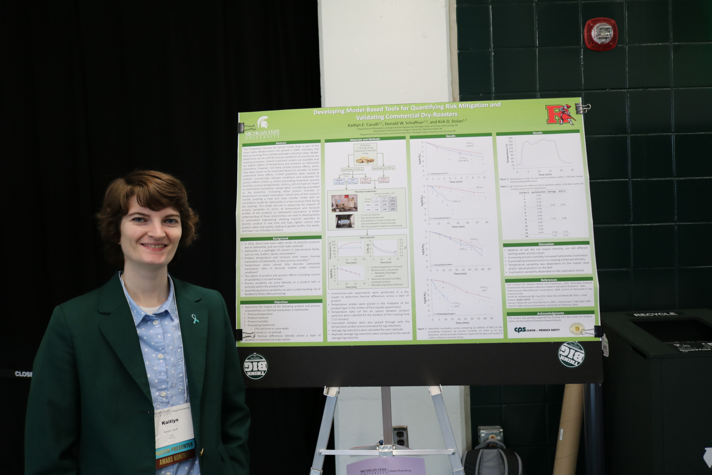 Kaitlyn E. Casulli, of biosystems engineering, won best poster among the Fitch H. Beach Award nominees.