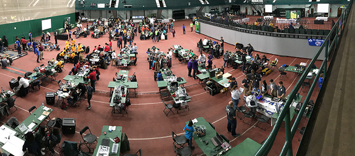 MSU will again host the Michigan VEX Robotics Championship in Jenison Field House.