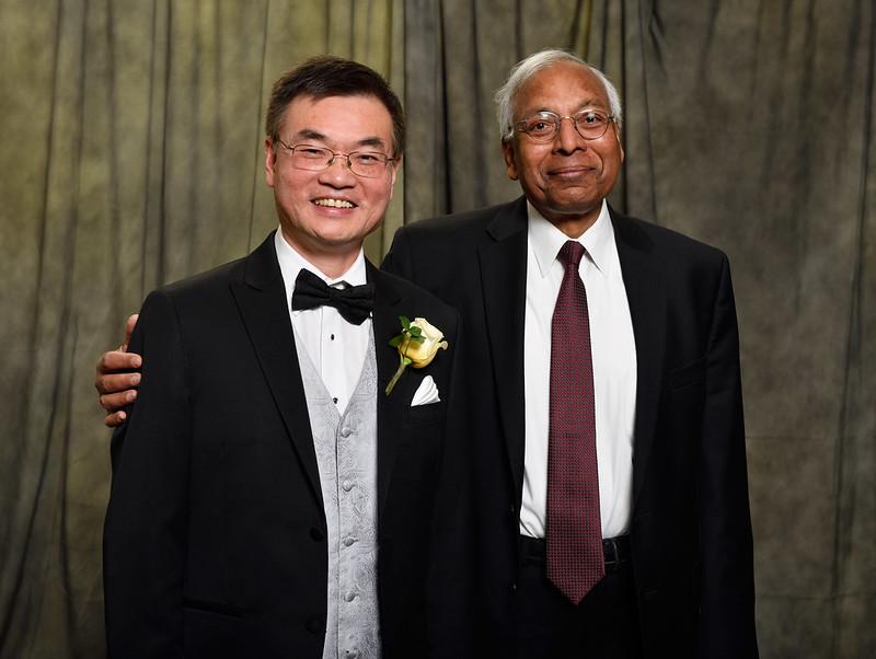 When MSU Engineering presented JC Mao with the Erickson Distinguished Alumni Award in 2018, he celebrated with his mentor and friend Anil Jain.