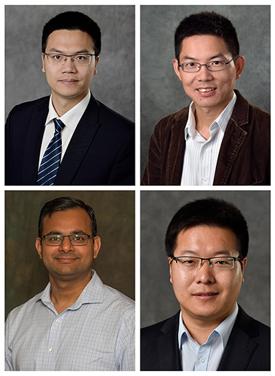 The Spartan SMART project is led by Zhaojian Li (upper left) and includes Xiaobo Tan (upper right), Vaibhav Srivastava (lower left) and Changyong Cao (lower right).