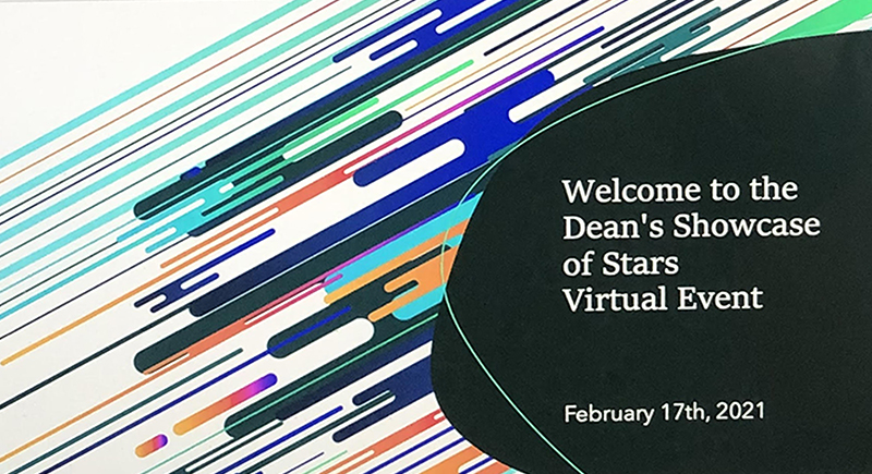Engineering Dean Leo Kempel greeted the 56 students and 43 staff members and corporate friends who gathered on Zoom for the celebration.