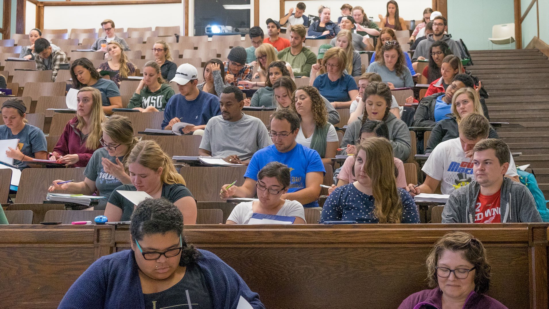 Students in a lecture hall