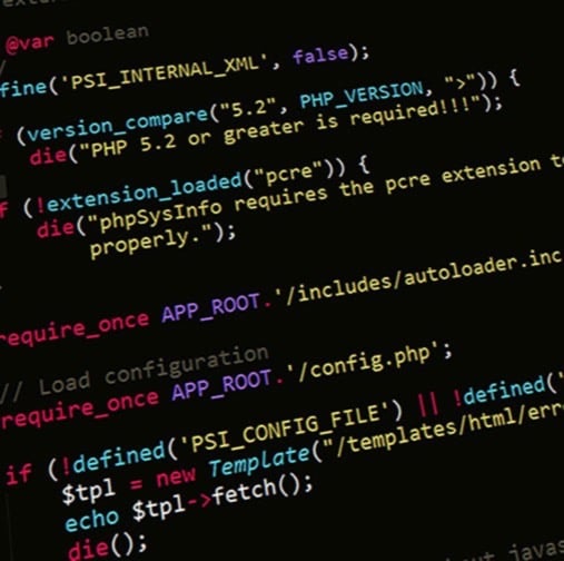 Lines of a code on a computer screen