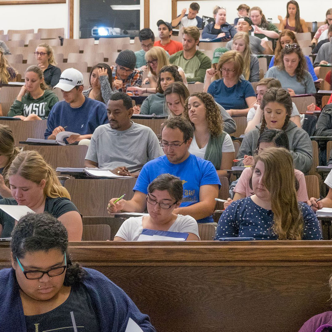 Students in a lecture hall