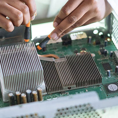 Close-up of a computer motherboard