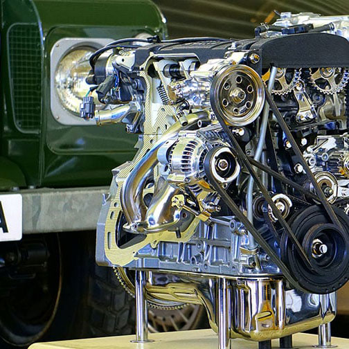Close-up of a car engine