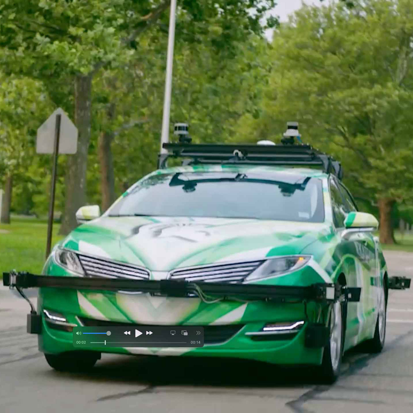 MSU Mobility car on the road