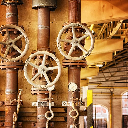 Close-up of industrial pipes