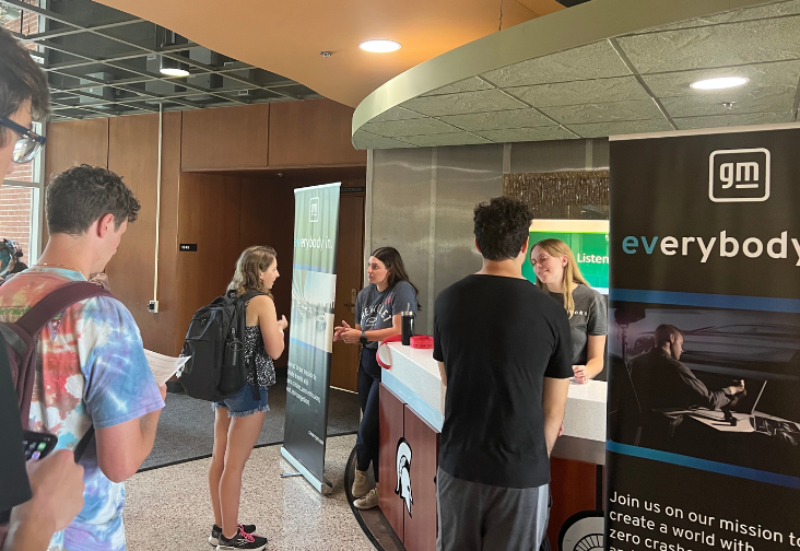Many Companies talking to students