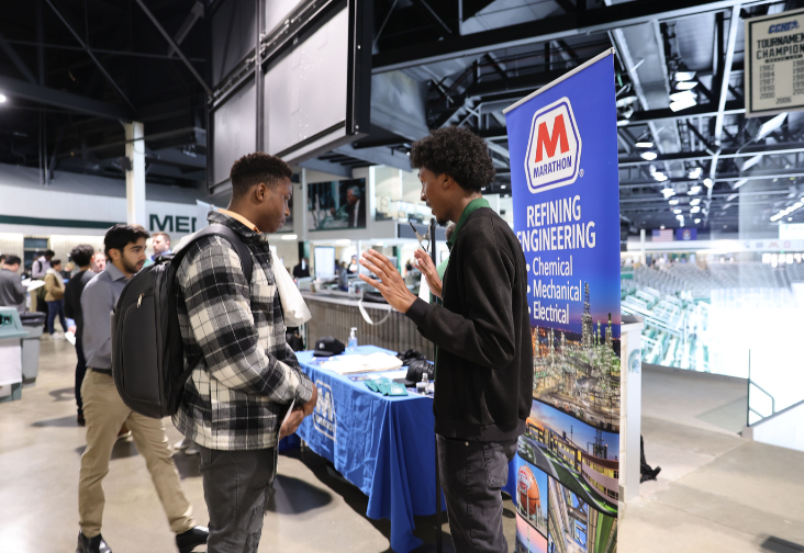 Many companies talking to students