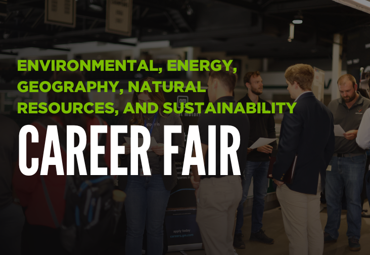 Environmental, Energy, Geography, Natural Resources, and Sustainability Career Fair graphic