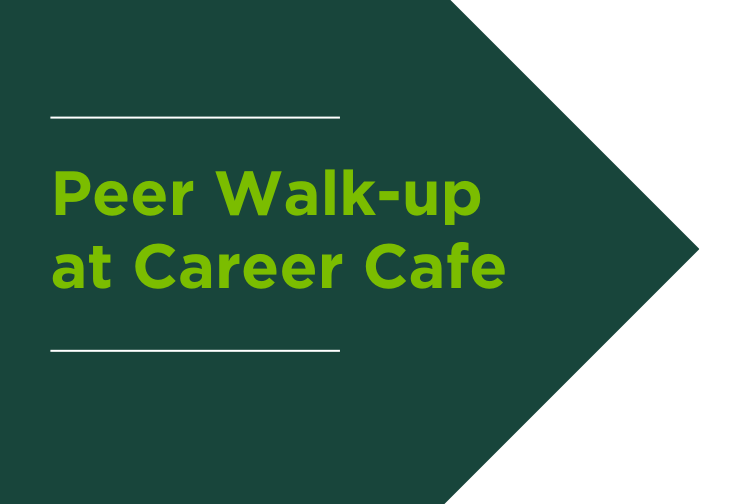 Peer Walk-up at Career Cafe graphic