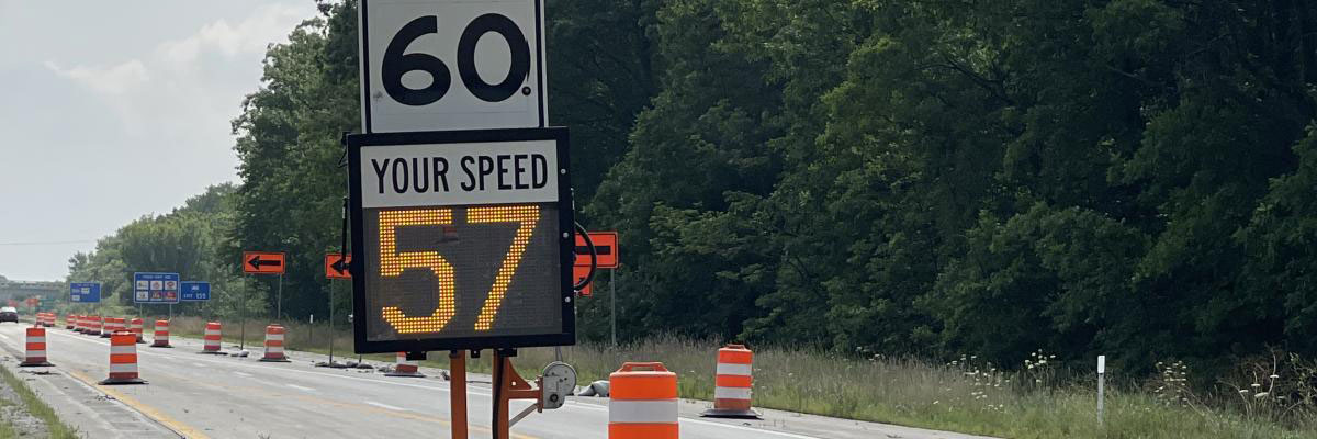 Placement of speed feedback trailers in work zones is key to improving road safety