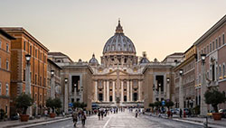artist building in front of a street at CEA engineering Rome