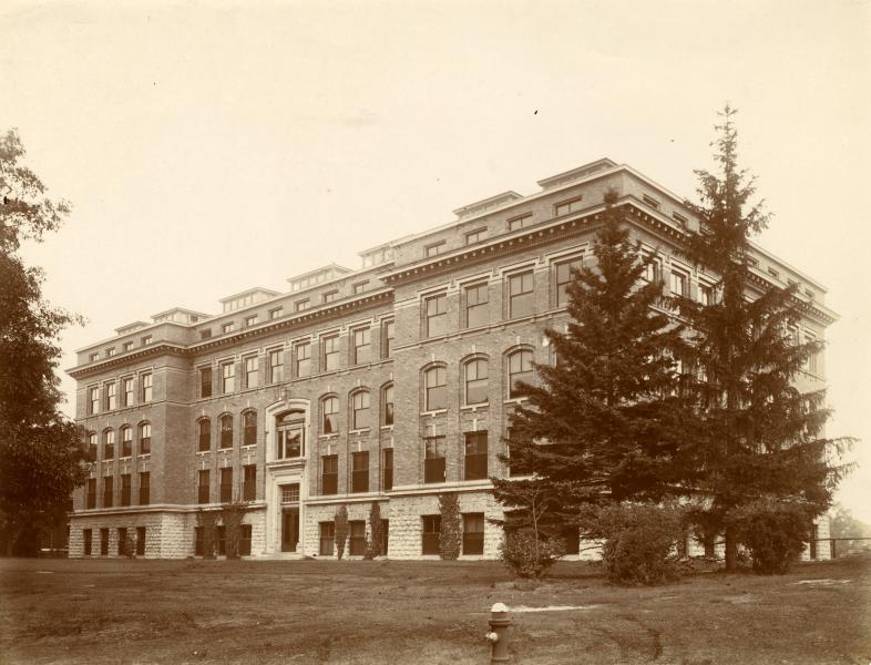 Black and White of the Engineering Hall