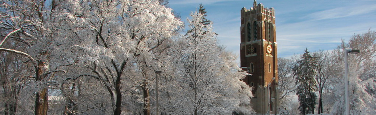 Beaumont Tower during the winter