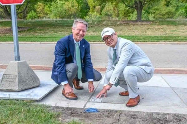 Self-heating, healing and bendable concrete installed at MSU