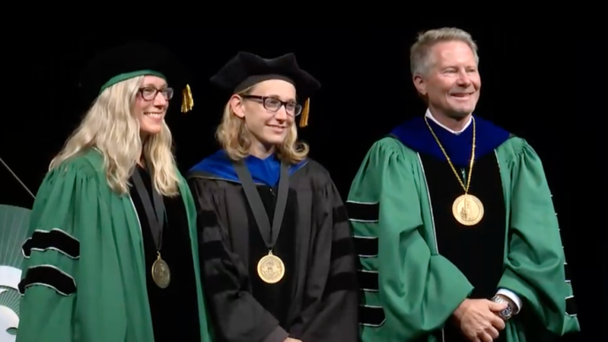 Cetin honored at Investiture for Endowed Faculty