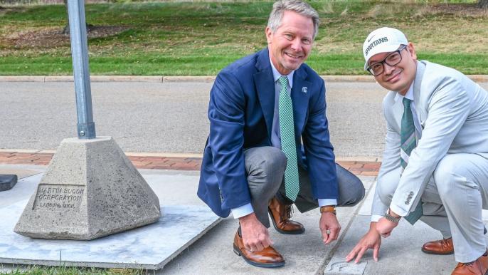 Self-heating, healing and bendable concrete installed at MSU
