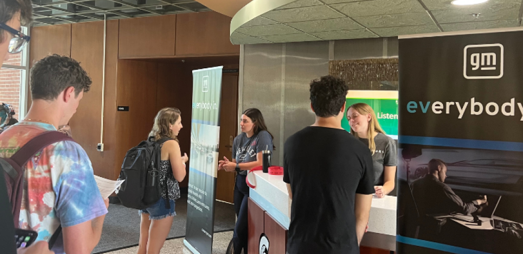 Many Companies talking to students