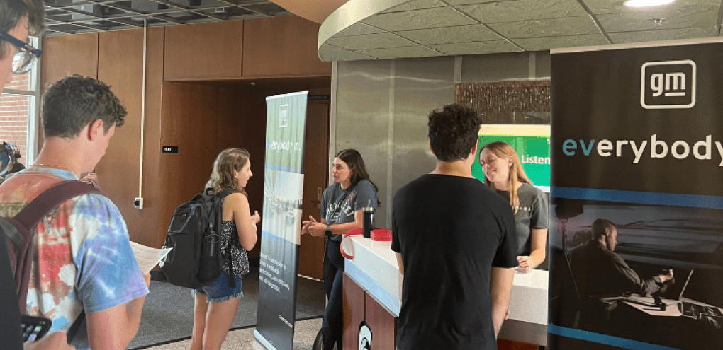 Many Companies talking to students