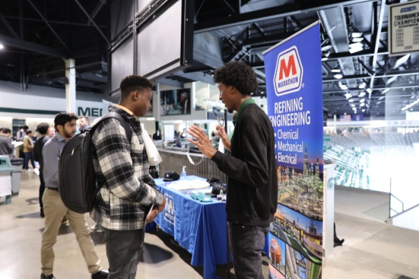 Many companies talking to students