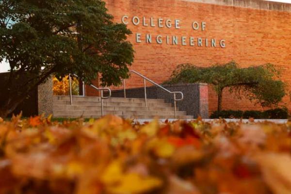 College of Engineering building during the fall